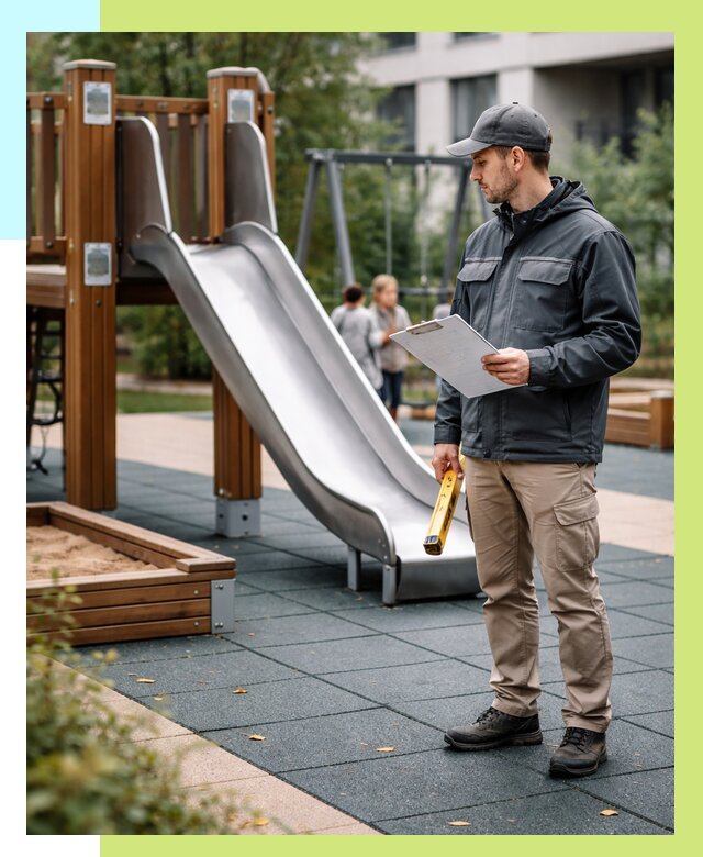 Сертификация детских площадок в Нижнеудинске от 25428 р. | Алешин-Нжк