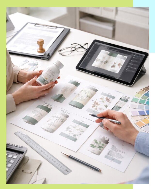 Профессиональная разработка дизайна и текста этикетки продукции в Нижнеудинске